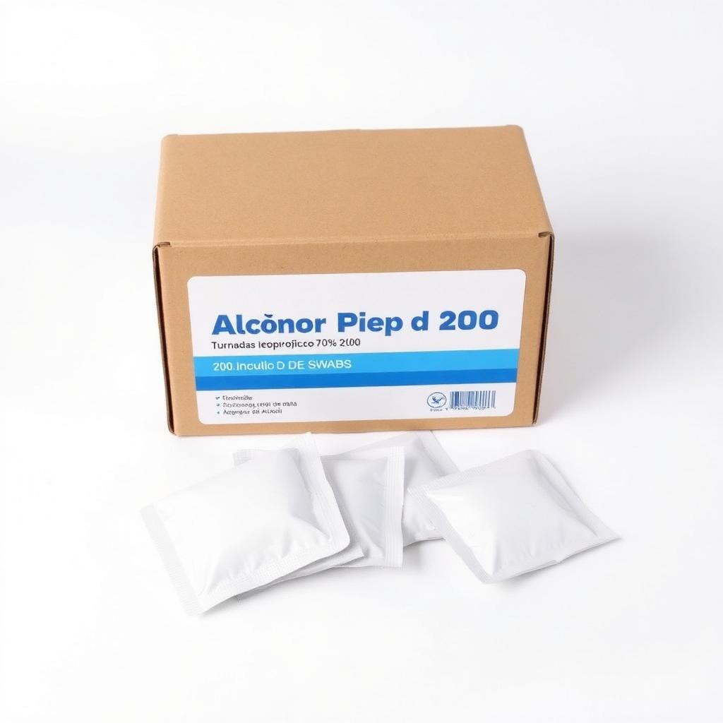 Torundas de Alcohol Isopropílico 70% — Caja 200 pzas